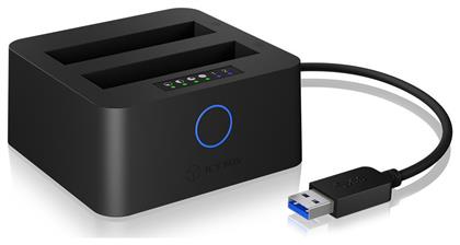 RaidSonic Icy Box IB-2502CL-U3 Docking Station για 2 Σκληρούς Δίσκους SATA 2.5'' με σύνδεση USB 3.0 (60135)