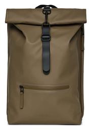 Rains Rolltop Rucksack Σακίδιο Πλάτης Αδιάβροχο Καφέ 13lt