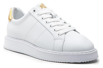 Ralph Lauren Angeline Γυναικεία Sneakers White/Gold