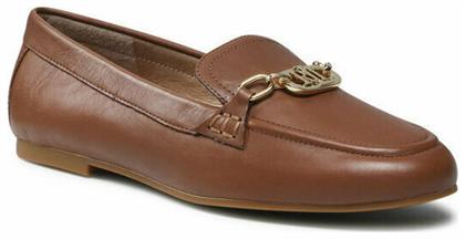 Ralph Lauren Averi Δερμάτινα Γυναικεία Loafers σε Καφέ Χρώμα