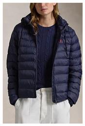 Ralph Lauren Κοντό Γυναικείο Puffer Μπουφάν για Χειμώνα Navy