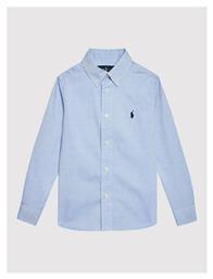 Ralph Lauren Παιδικό Μονόχρωμο Πουκάμισο Μακρυμάνικο
