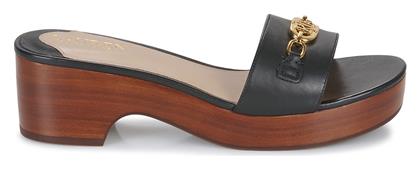 Ralph Lauren Roxanne Mules με Χοντρό Χαμηλό Τακούνι σε Μαύρο Χρώμα από το Spartoo