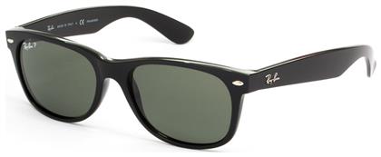 Ray Ban Wayfarer Γυαλιά Ηλίου με Μαύρο Κοκκάλινο Σκελετό και Πράσινο Polarized Φακό RB2132 901/58