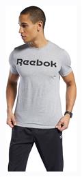 Reebok Graphic Series Linear Αθλητικό Ανδρικό T-shirt Medium Grey Heather με Λογότυπο