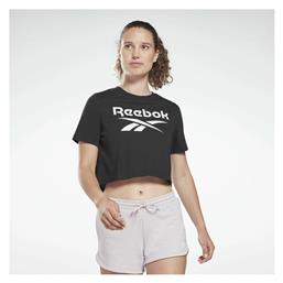 Reebok Identity Κοντομάνικο Crop Top Μαύρο από το Cosmossport