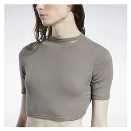 Reebok Κοντομάνικο Crop Top Γκρι