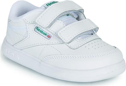 Reebok Παιδικά Sneakers Club C με Σκρατς White / Glen Green / Vector Blue