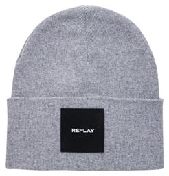 Replay Beanie Ανδρικός Σκούφος Πλεκτός σε Γκρι χρώμα