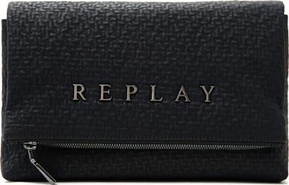 Replay Γυναικεία Flap Bag 'Ωμου σε Μαύρο χρώμα από το Plus4u