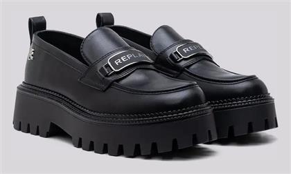 Replay Γυναικεία Loafers σε Μαύρο Χρώμα