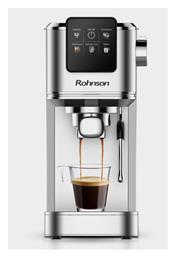Rohnson Ημιαυτόματη για Αλεσμένο Καφέ Ασημί R-98016