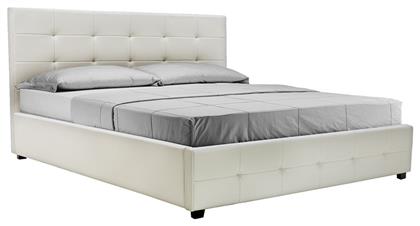 Roi Κρεβάτι Υπέρδιπλο με Αποθηκευτικό Χώρο για Στρώμα 160x200cm Λευκό