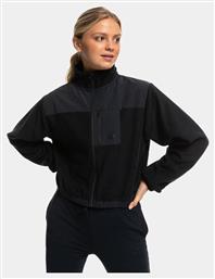 Roxy Fleece Γυναικεία Ζακέτα με Φερμουάρ Γκρι