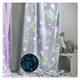 Rythmos Κουβέρτα Fleece Dinoland 160x220εκ. Φωσφορίζουσα Grey