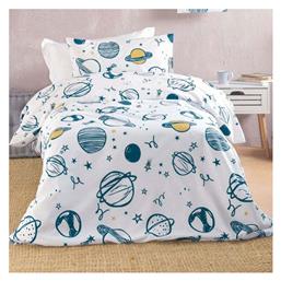 Rythmos Σετ Παιδικό Πάπλωμα Μονό με Μαξιλαροθήκη Symbol Λευκό 160x240εκ.