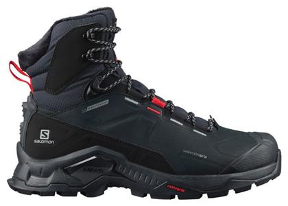 Salomon Quest Winter Thinsulate Ανδρικά Ορειβατικά Μποτάκια Αδιάβροχα Black / Goji Berry / Monument