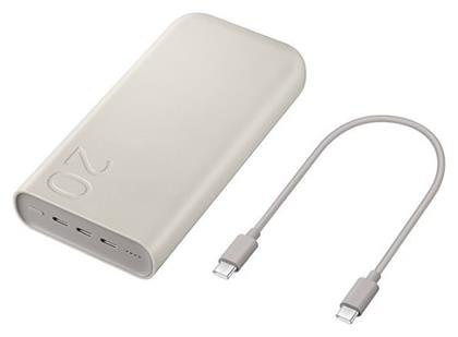 Samsung Power Bank 20000mAh 45W με 3 Θύρες USB-C Power Delivery Μπεζ από το e-shop