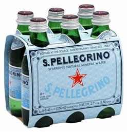 San Pellegrino Ανθρακούχο Νερό σε Γυάλινο Μπουκάλι 6x0.25lt από το ΑΒ Βασιλόπουλος