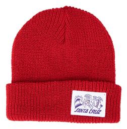 Santa Cruz Beanie Unisex Σκούφος Πλεκτός σε Κόκκινο χρώμα