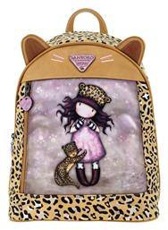 Santoro Rucksack Wild Purrrrrfect Love Παιδική Τσάντα Πλάτης Καφέ 25.5x26.5x10εκ. από το BlablaToys