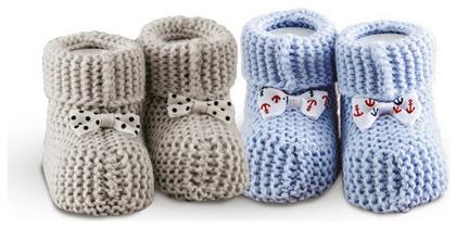 SB Home Σετ Δώρου για Μωρά ''Socks'' για Αγόρι Γκρι-Γαλάζιο για 0-6 μηνών 2τμχ