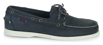 Sebago Δερμάτινα Ανδρικά Boat Shoes σε Μπλε Χρώμα