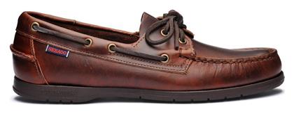 Sebago Docksides Endeavor Δερμάτινα Ανδρικά Boat Shoes σε Καφέ Χρώμα