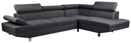 Sector Γωνιακός 265x191x82εκ. Ανθρακί από το Esmarket
