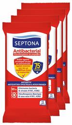 Septona Antibacterial Υγρά Μαντηλάκια 75% 4 x 15τμχ από το Pharm24