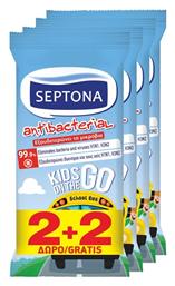 Septona Ήπια Αντισηπτικά Μαντηλάκια Χεριών 4 x 15τμχ