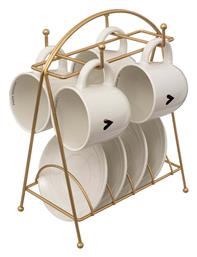 Σετ Φλιτζάνια Καφέ Κεραμικά Λευκά 170ml 4τμχ