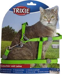 ΣΕΤ ΓΑΤΑΣ TRIXIE HARNESS WITH LEAD 26-37CM ΠΡΑΣΙΝΟ από το Plus4u