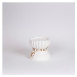 Σετ Κηροπήγια Ξύλινα σε Λευκό Χρώμα 14.5x13x14.5εκ. 2τμχ