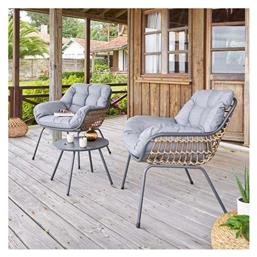 Σετ Σαλονιού με Μαξιλάρια 3τμχ Γκρι 186620