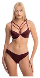 Σετ Σουτιέν Push Up Ενίσχυση Διακοσμητικές Τιράντες Koza 80195 80195-μπορντώ