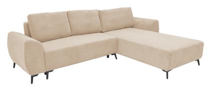 Settee Γωνιακός Καναπές Κρεβάτι 286x204x93εκ. Μπεζ Απόχρωση