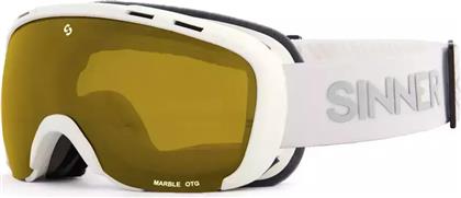 Sinner Marble Otg Μάσκα Σκι & Snowboard Ενηλίκων με Φακό σε Χρυσό Χρώμα