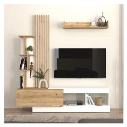 Σύνθετο Σαλονιού Vermont Λευκό - Sepet Oak Μ180xΒ40xΥ193.8εκ.