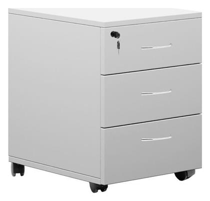 Συρταριέρα Γραφείου Ξύλινη Amazon με Ροδάκια, Κλειδαριά & 3 Συρτάρια Sonoma 39x47x52.5cm