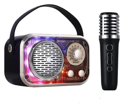 Σύστημα Karaoke με Ασύρματo Μικρόφωνo TS04239-1 σε Μαύρο Χρώμα