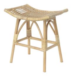 Σκαμπό Εξωτερικού Χώρου Rattan Μπεζ 50x41x60cm