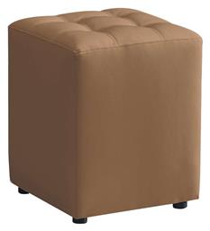 Σκαμπό Σαλονιού Cube Καφέ 35x35x42εκ.