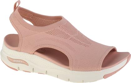 Skechers Arch Fit–City Catch Γυναικεία Σανδάλια Flatforms Blush