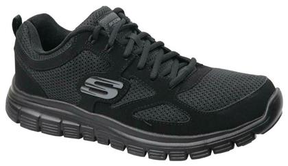 Skechers Lite-Weight QTR Overlay Ανδρικά Αθλητικά Παπούτσια Running Μαύρα