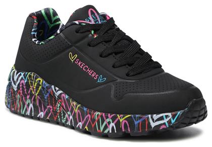 Skechers Lovely Luv Παιδικά Sneakers Μαύρα