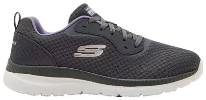 Skechers Mesh Lace Up Γυναικεία Αθλητικά Παπούτσια Running Γκρι