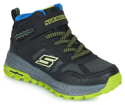 Skechers Παιδικά Μποτάκια Πεζοπορίας Fuse Tread Μαύρα