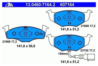 Skoda Fabia 6y2 Ate 13046071642 Brake Pads