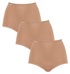 Sloggi 24/7 Maxi Βαμβακερά Ψηλόμεσα Γυναικεία Boxer 3Pack Μπεζ